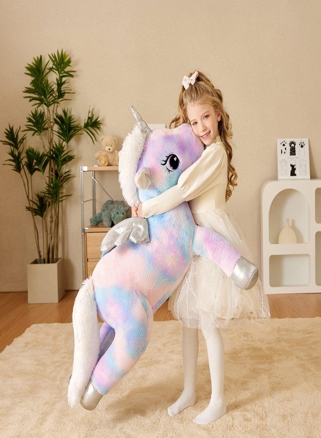 EARTHSOUND Giant Unicorn Stuffed Animal Plush Toy,Large Jumbo 43" Big Size Soft Toys,Cute Huge Plushy Fluffy Fat Plushie,Gifts for Kid - Image 5